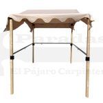 Caseta madera con toldo medieval