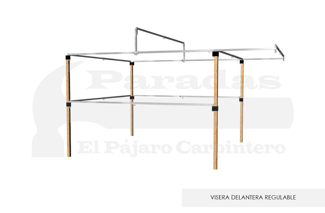 Caseta madera medieval visera delantera