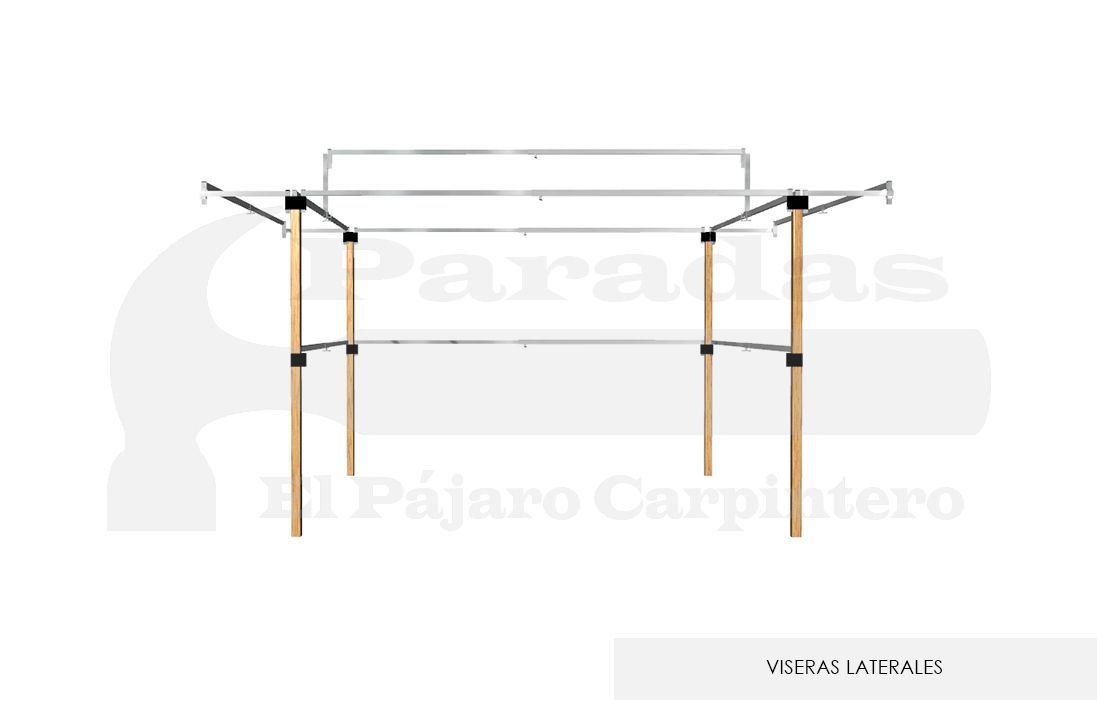 Caseta madera medieval viseras laterales