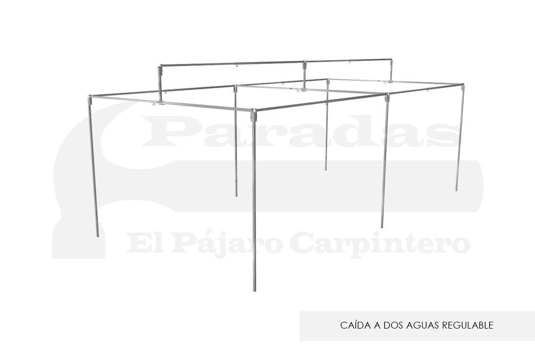 Caseta mercado altura fija caida dos aguas