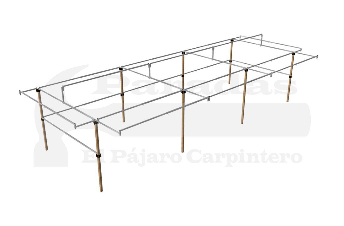 Caseta o parada madera medieval completa