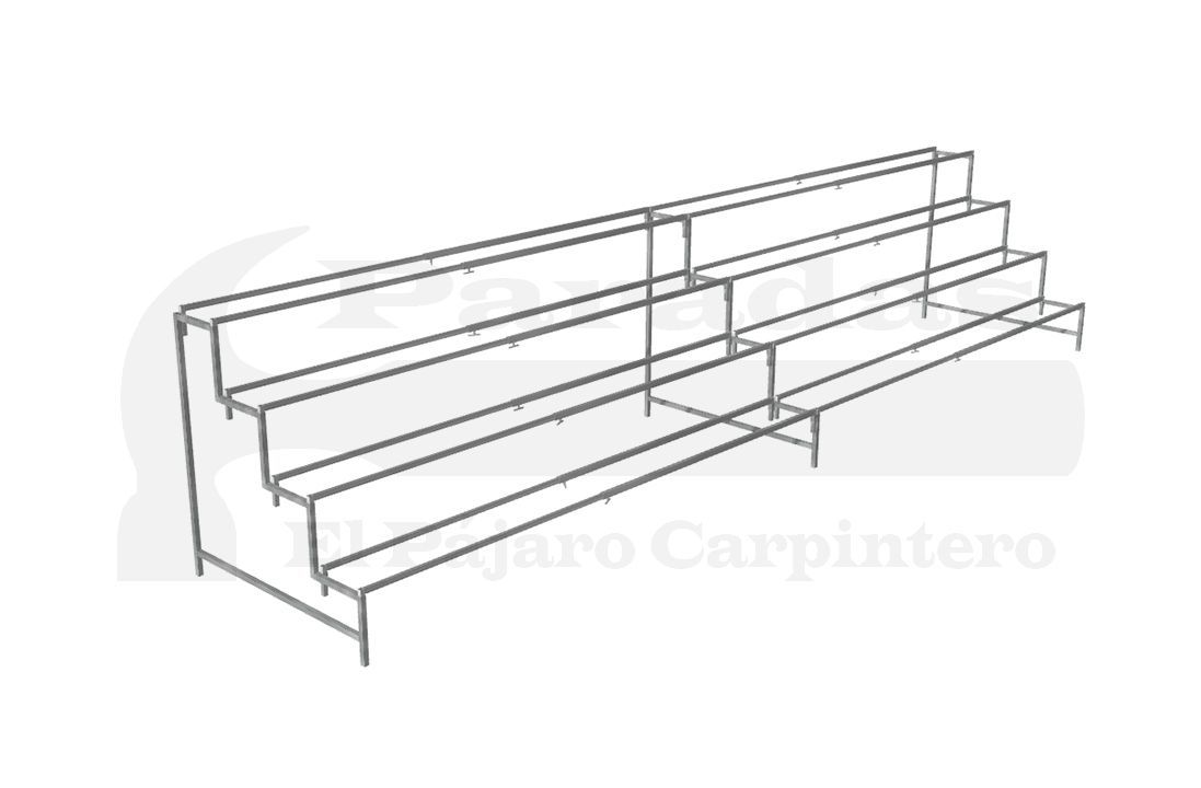 Mesa expositora escalera 4 mercado ambulante