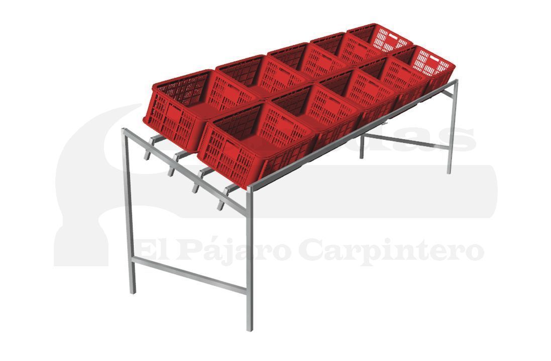 Mesa extensible mercadillo para cajas fruta