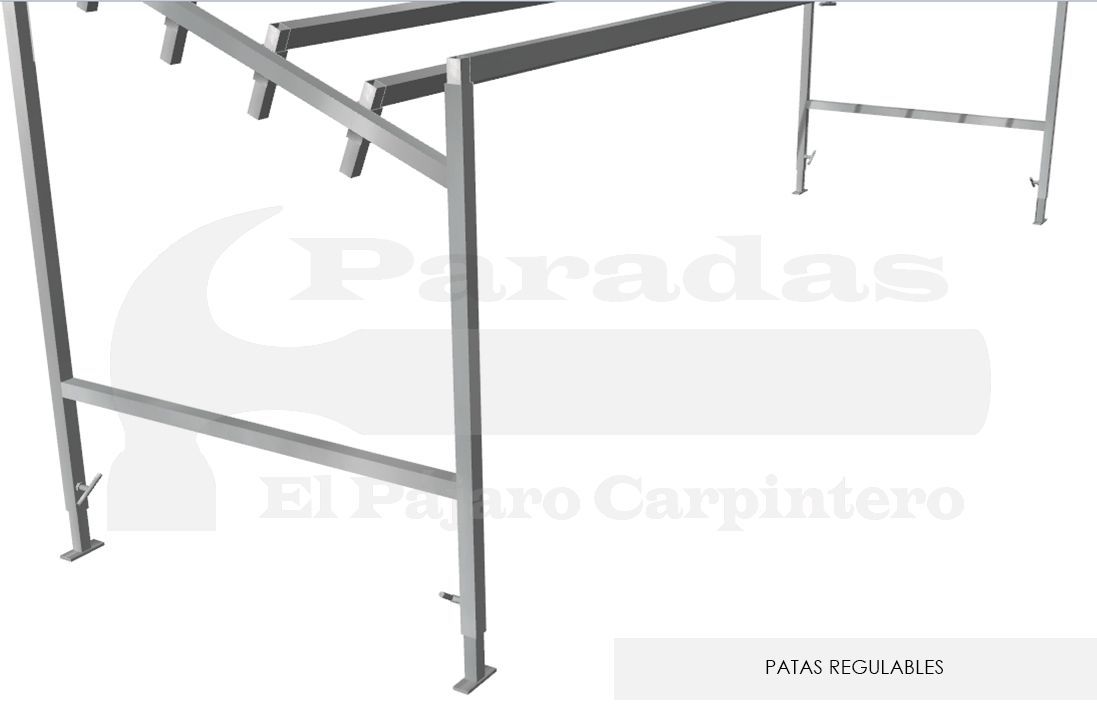 Mesa inclinada patas regulables mercadillo fruta y verdura