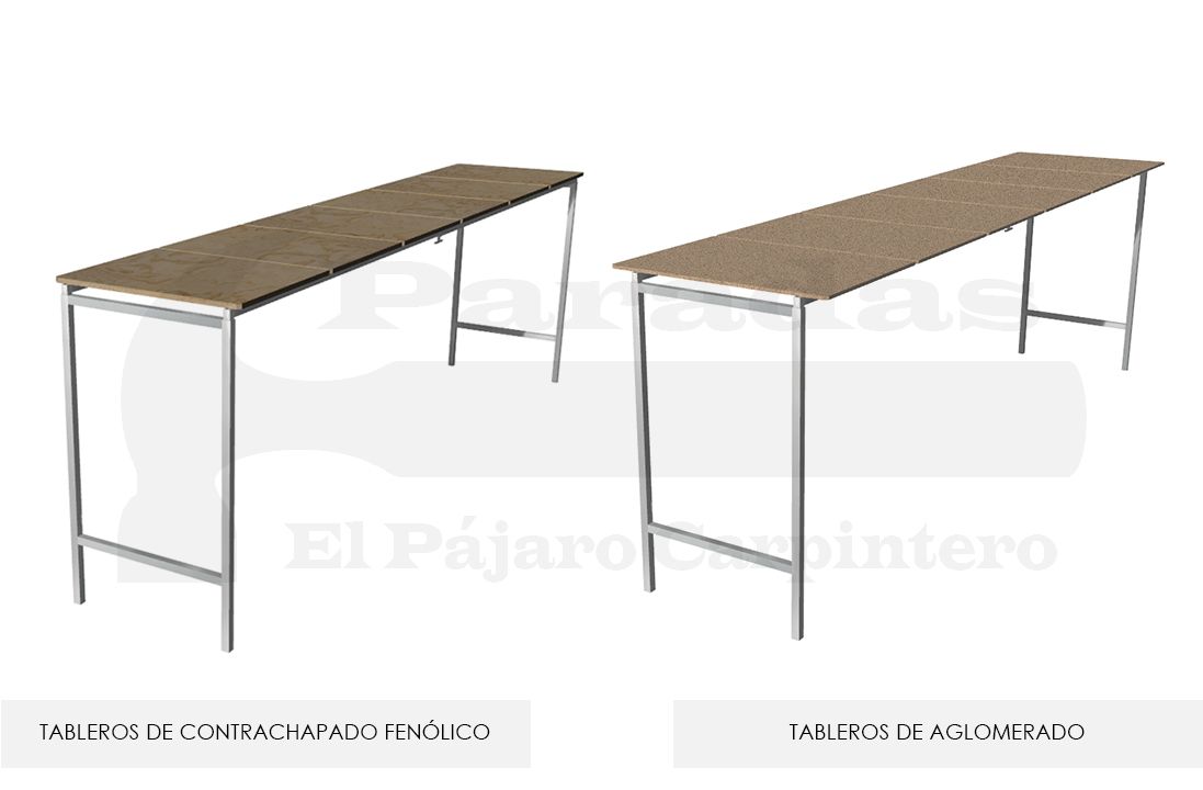 Mesa tipo bar tableros feria U