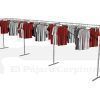 Perchero mercadillo reforzado doble ropa 4 patas