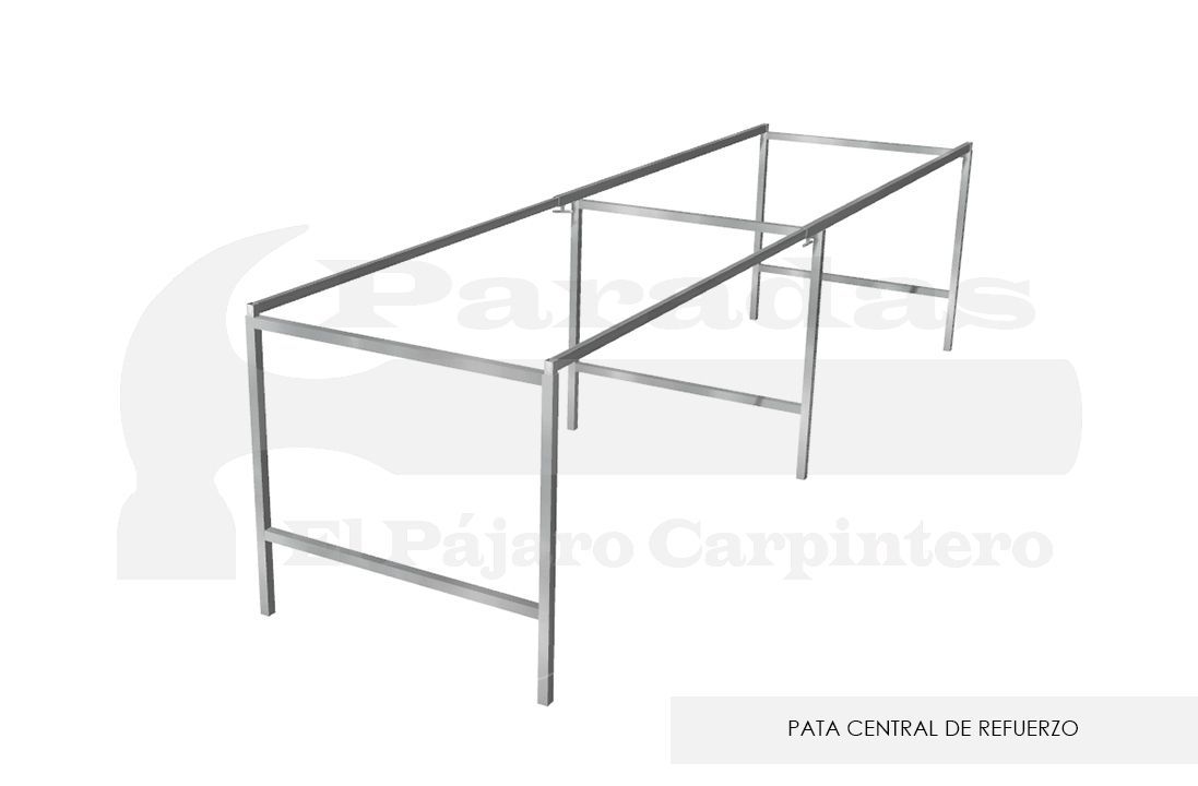mesa pata central refuerzo extensible mercadillo L