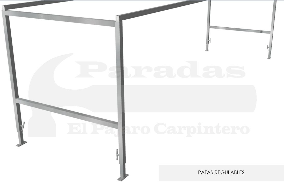 mesa patas regulables extensible mercadillo L