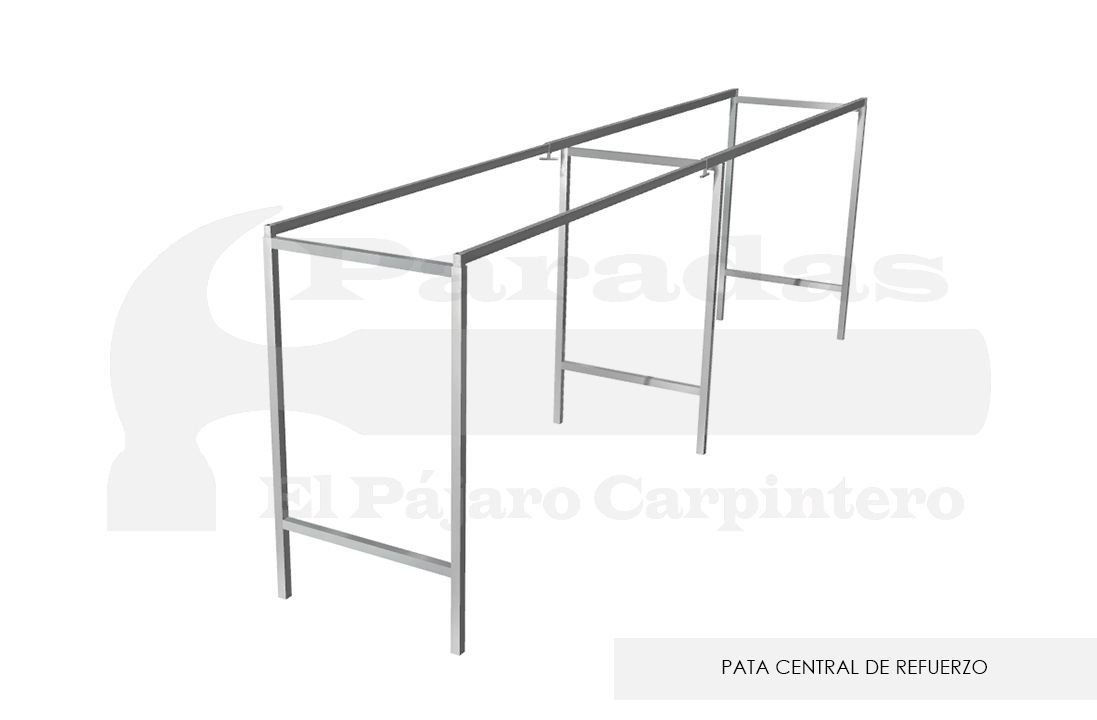 mesa tipo bar pata central refuerzo feria U
