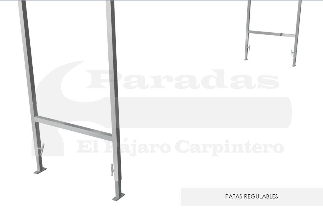 mesa tipo bar patas regulables feria