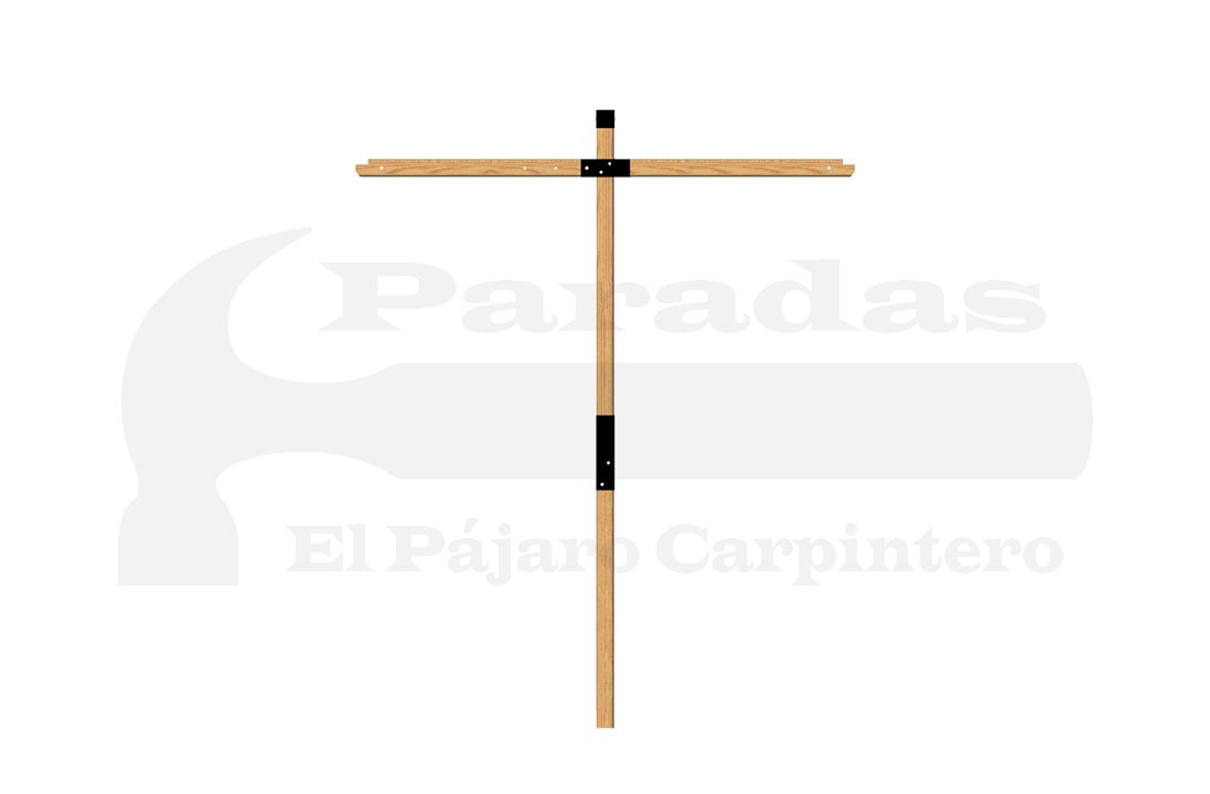 Paraguas parada cruceta madera medieval