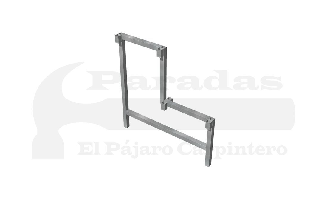Pata mesa forma escalera 2 peldaños central