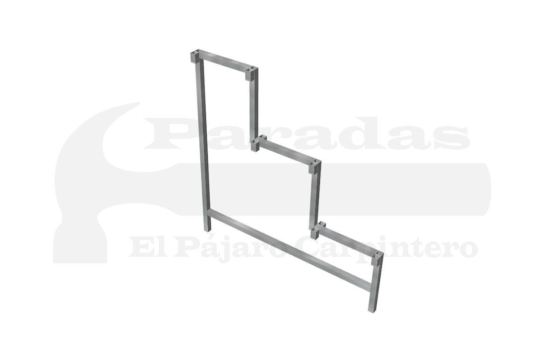 Pata mesa forma escalera 3 peldaños central