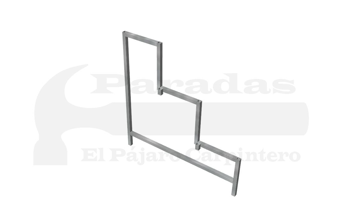 Pata mesa forma escalera 3 peldaños