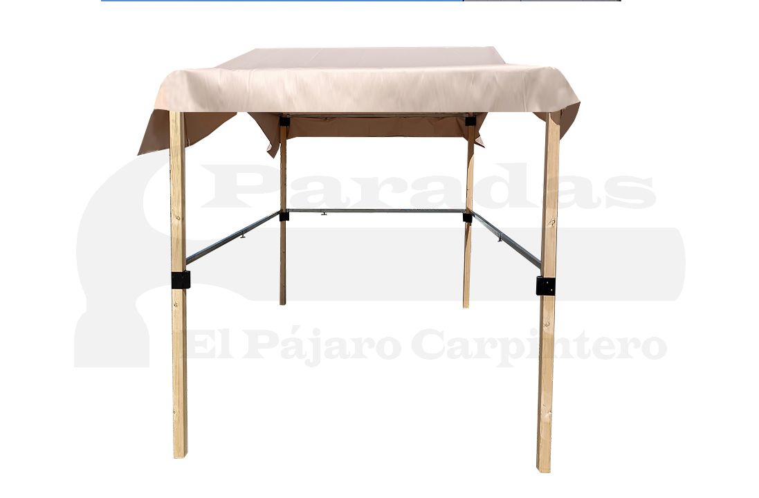 Caseta madera techo liso TOLDO