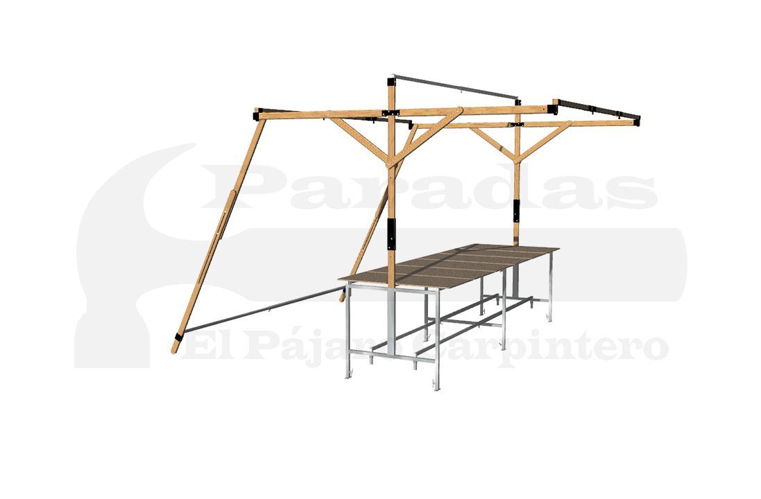 decoracion pack Parada catalana madera 3m completa