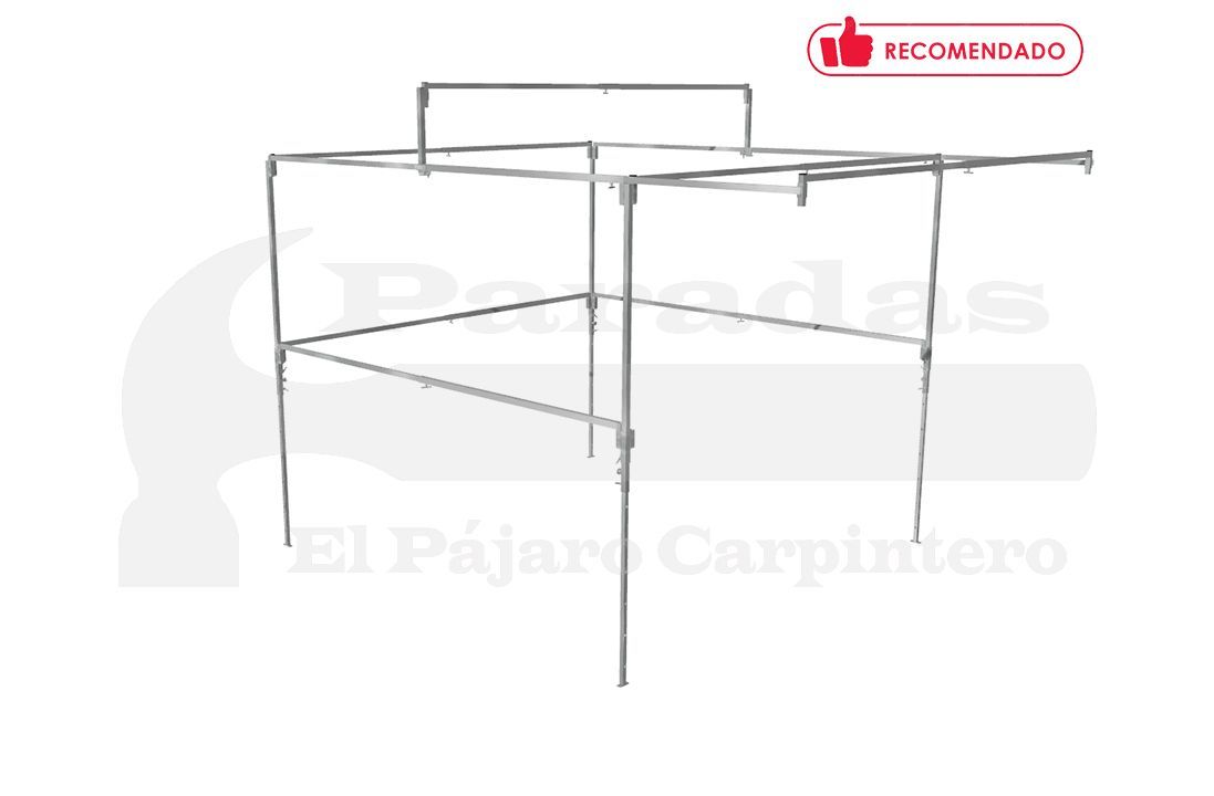 Pack completo caseta mercado reforzada automática para feria