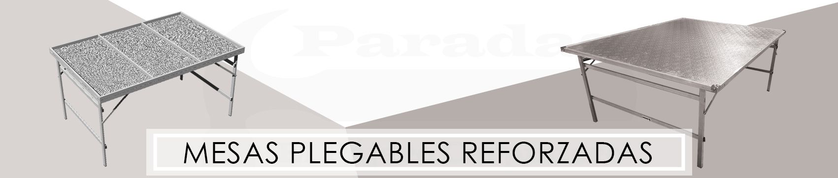 mesas plegables reforzadas aluminio