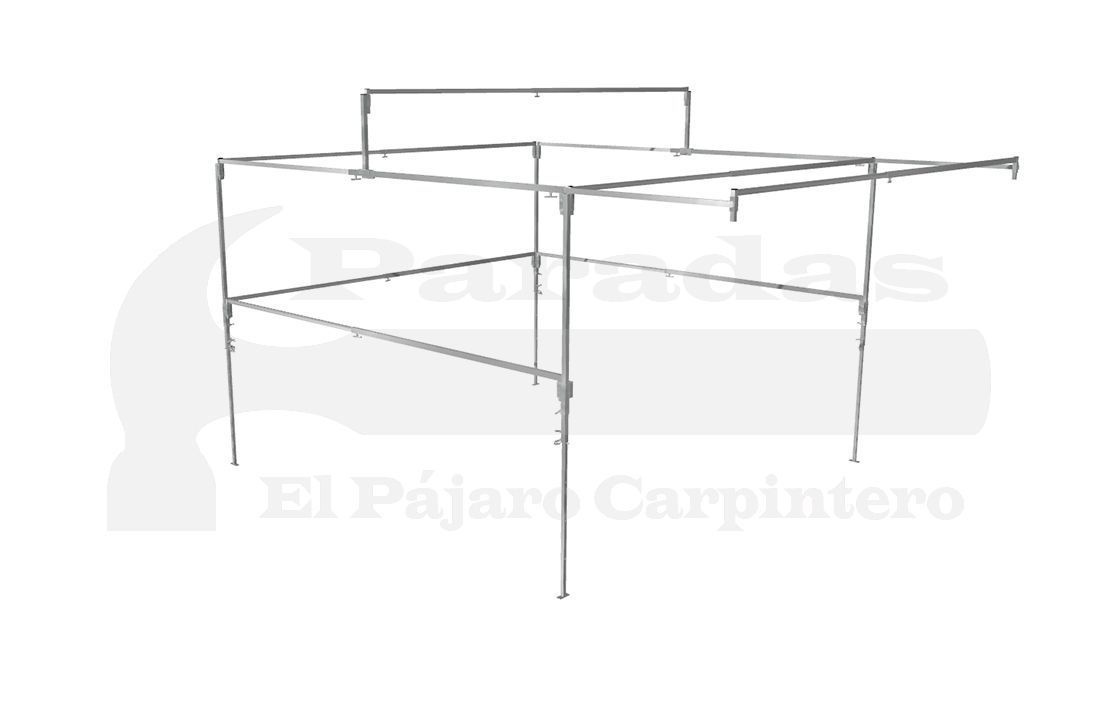 Pack completo caseta mercado altura regulable