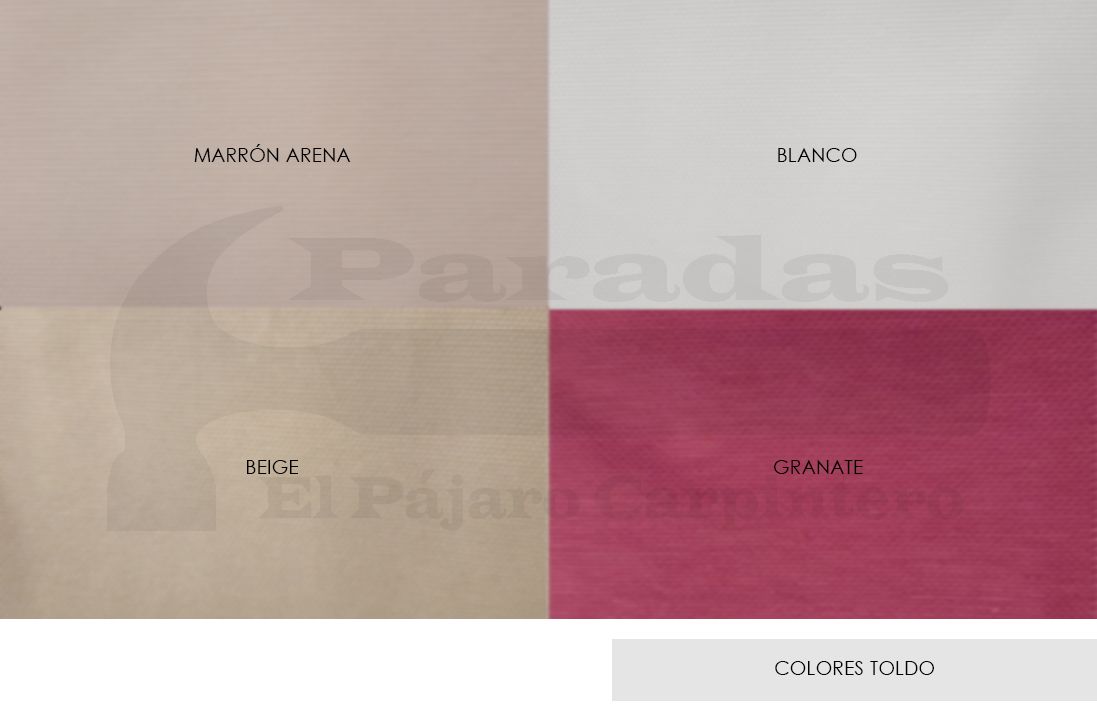trasero pack parada cruceta madera colores toldos