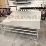 mesa-plegable-inclinada mesa aluminio fruta inclinada mercado